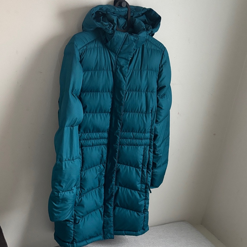 L.L. Bean Warm Core Teal Quilted Down Jacket